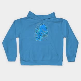 blue octopus Kids Hoodie